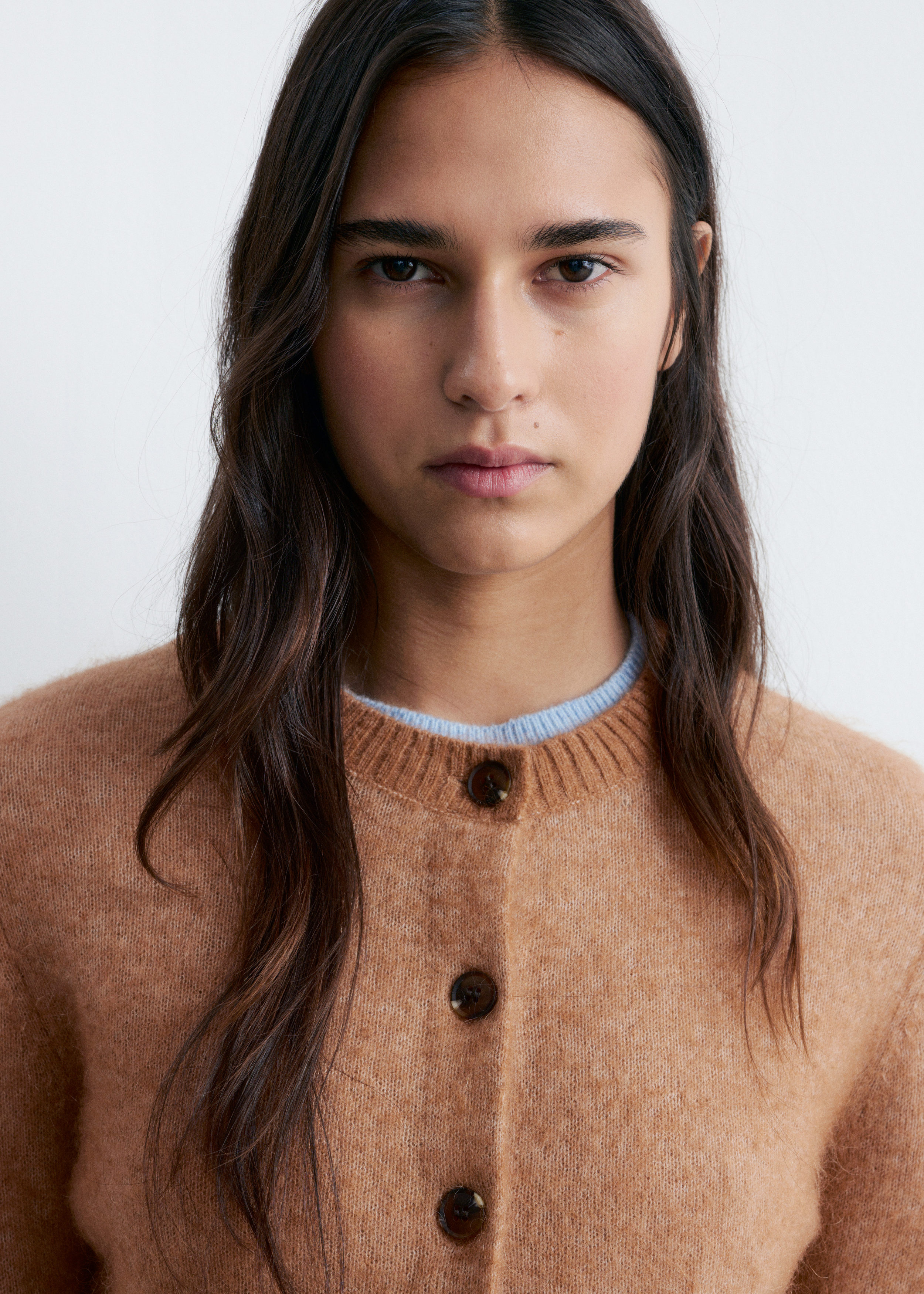 & Other Stories MOHAIR-BLEND BRUSHED CARDIGAN