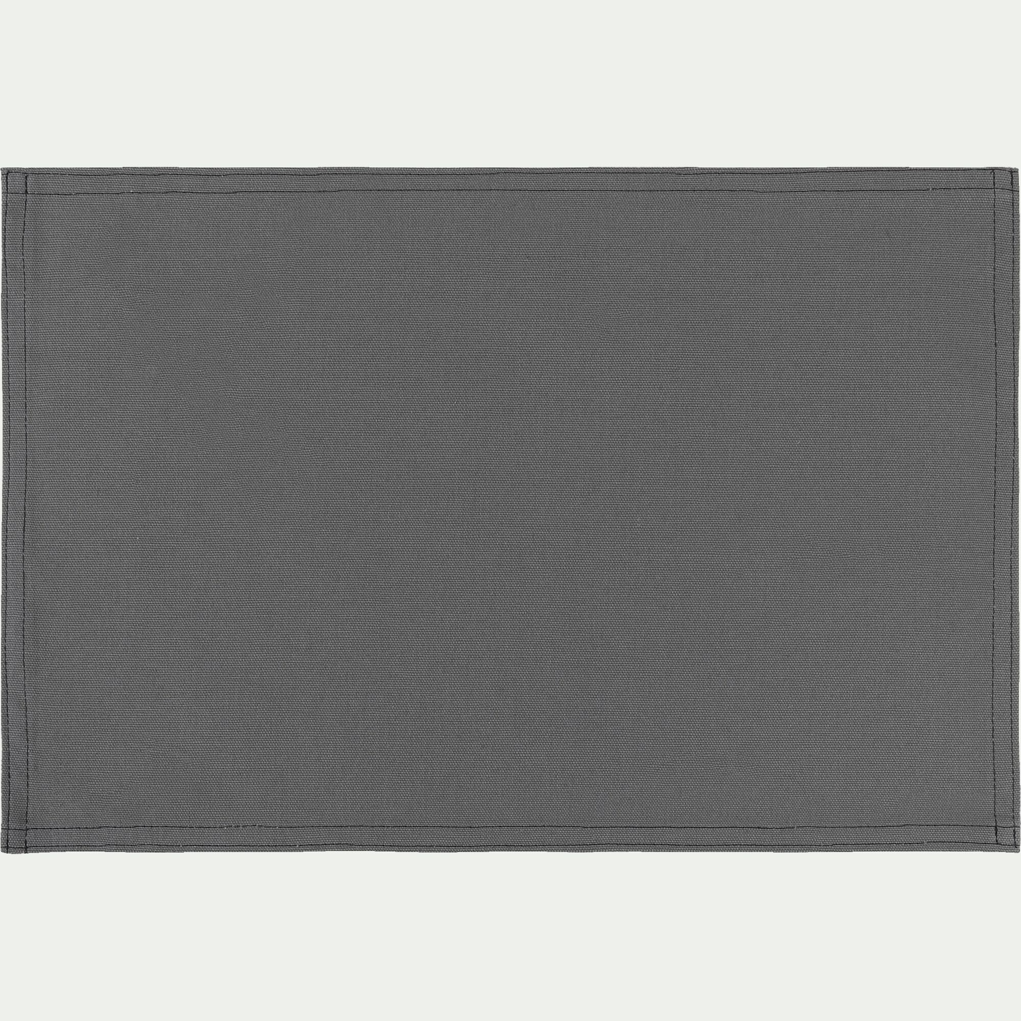 VENASQUE - Set de table en coton 30x45cm - gris borie