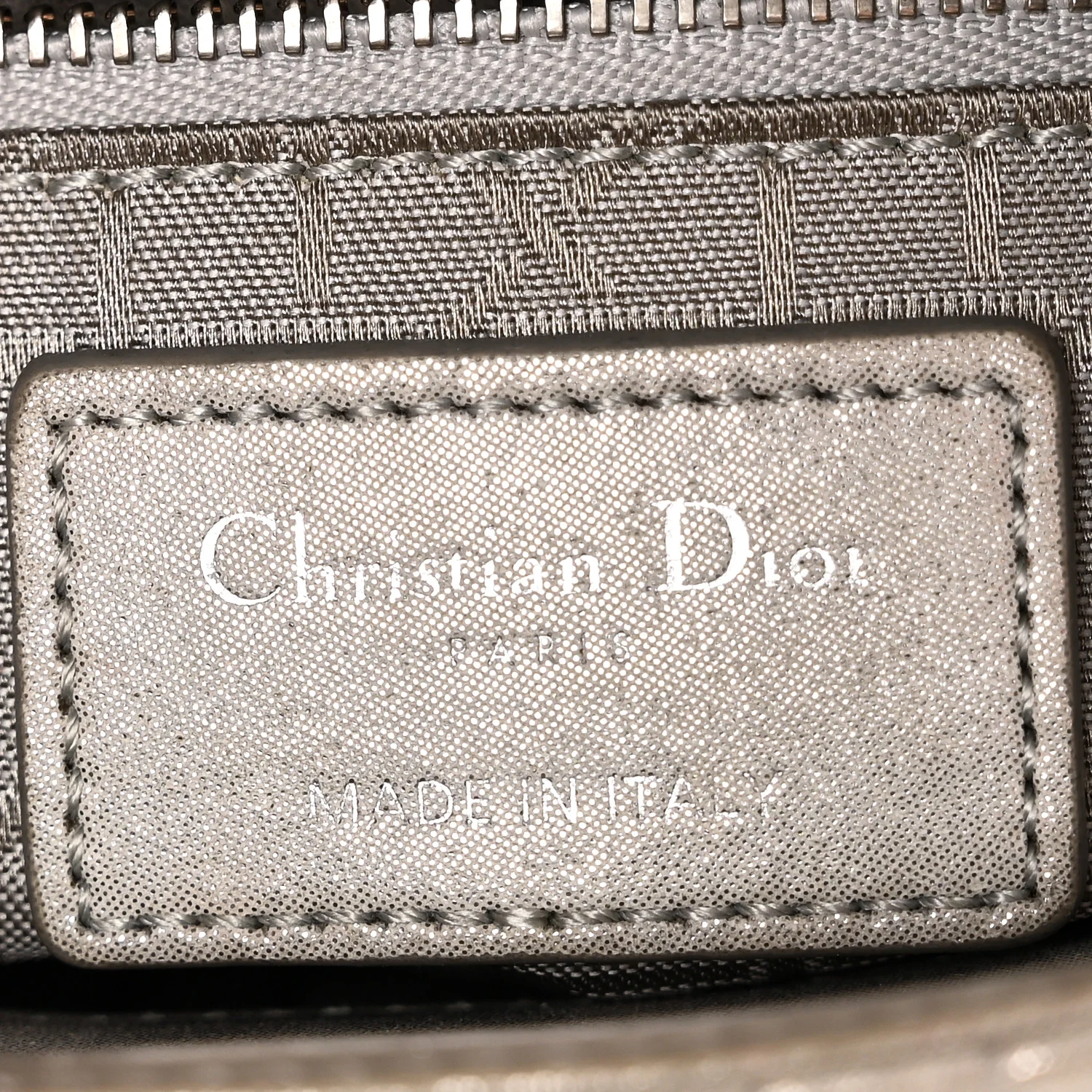 Metallic Lambskin Cannage Mini Lady Dior Silver - Top Club
