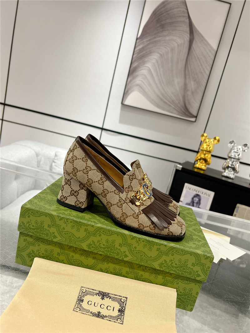 gucci interlocking double G mid-heeled loafers - Sneaker Replica Workshop