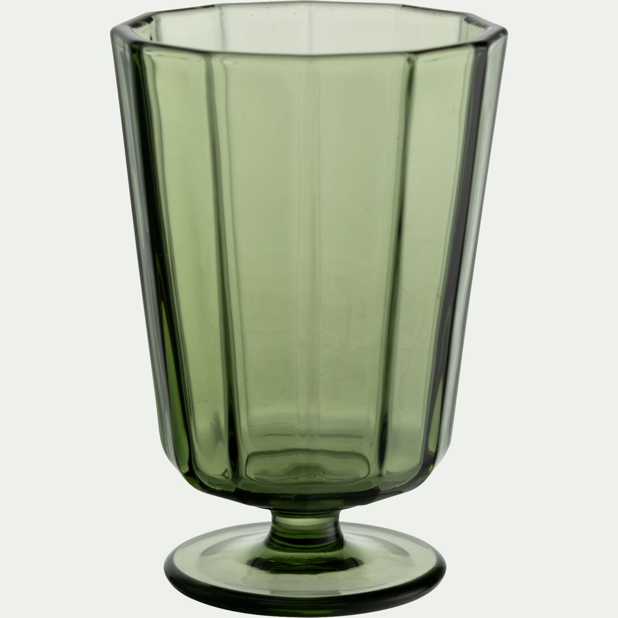 FACETE - Verre à pied en verre 25cl - vert