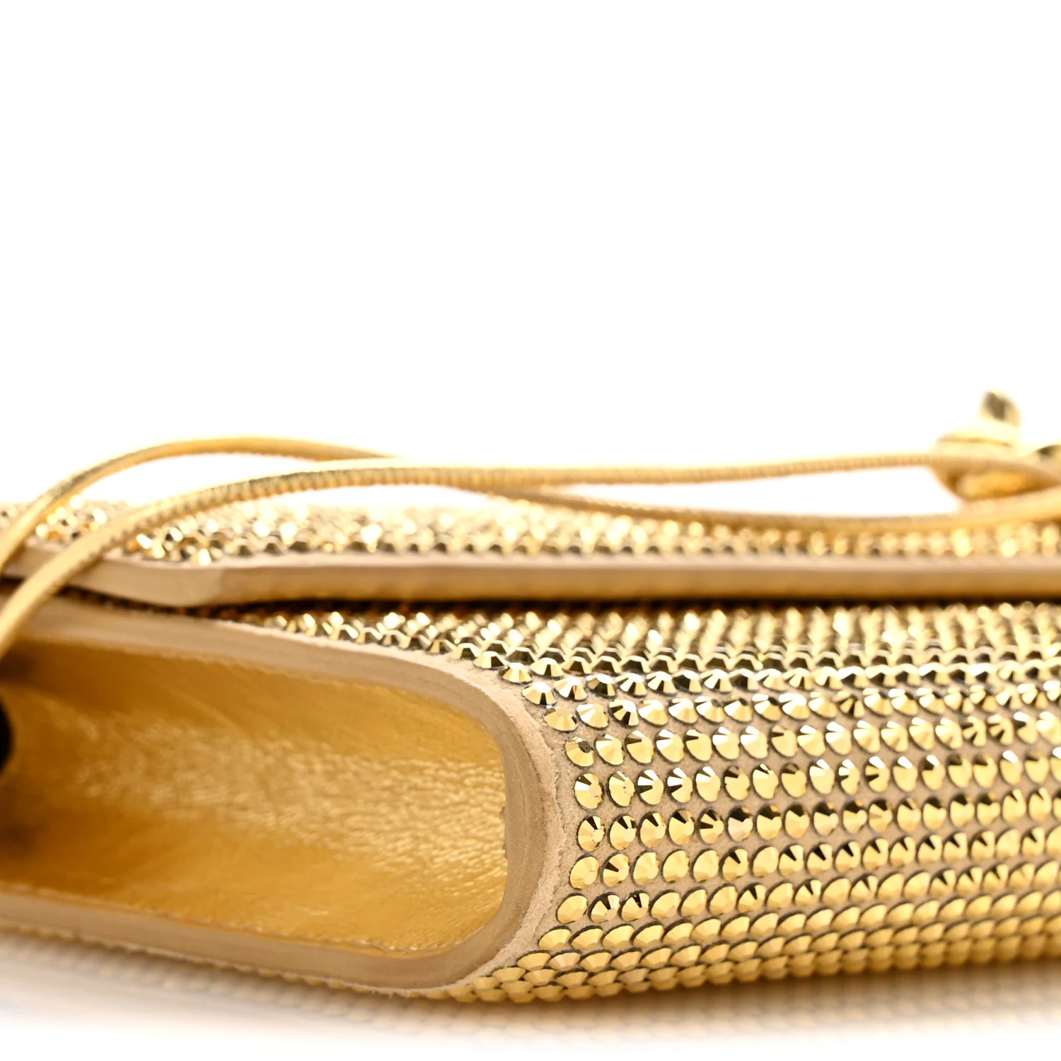 Nappa Crystal Long Andiamo Top Handle Clutch Porridge - Top Club