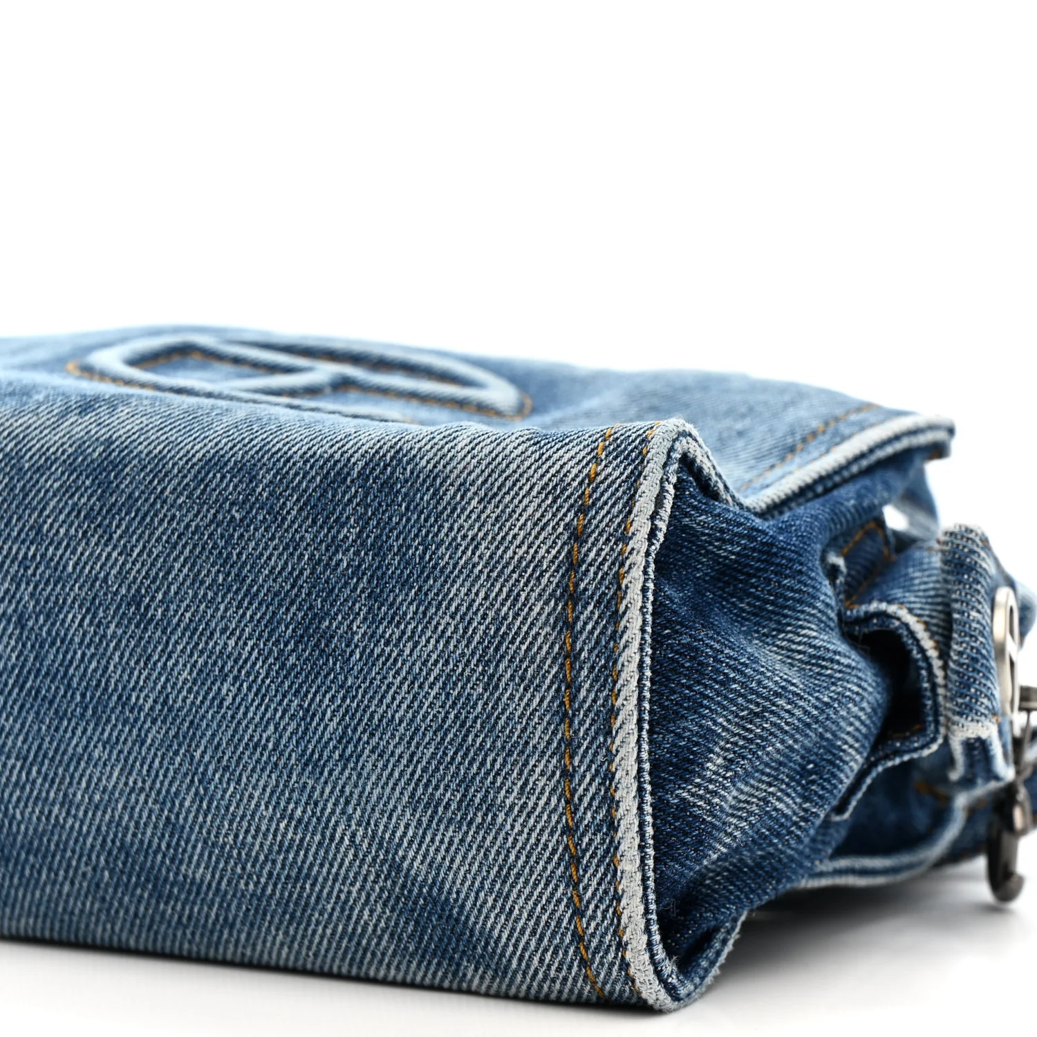 Denim Small Shopping Bag Blue - Top Club