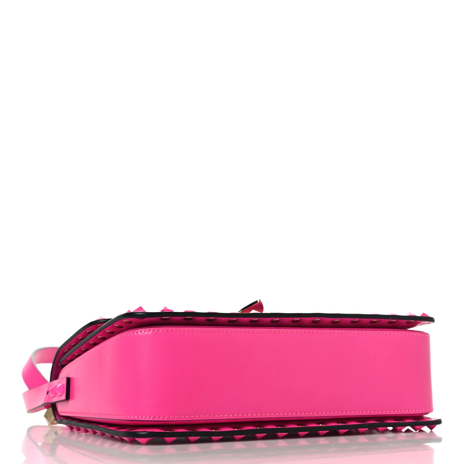 Smooth Calfskin Enamel Tonal Rockstud23 Shoulder Bag Pink PP - Top Club
