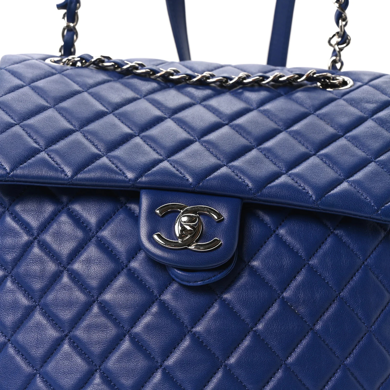 Calfskin Quilted Large Urban Spirit Backpack Navy - Top Club