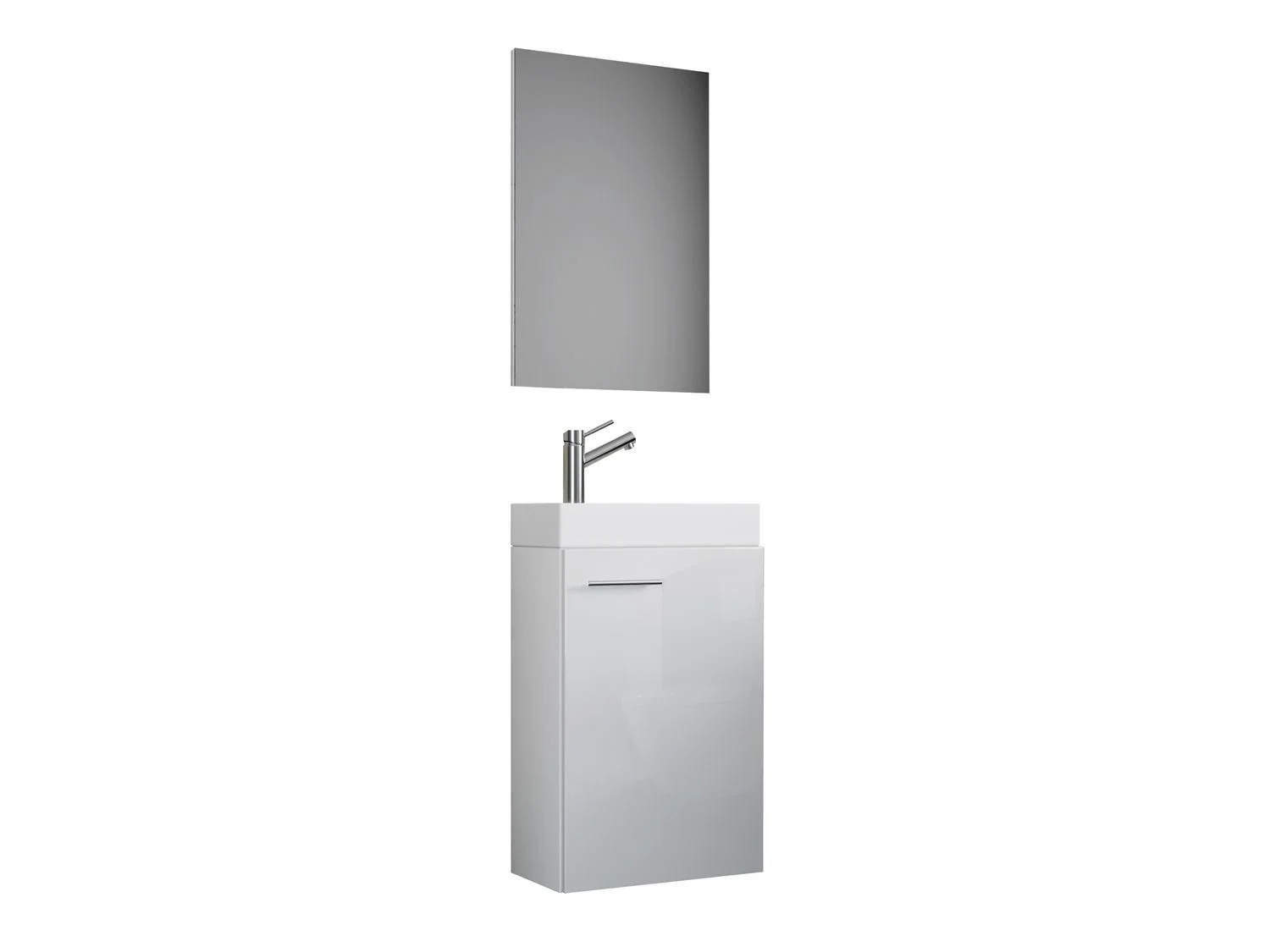 VCM Set d'armoire  glace ou miroir et meuble sous vasque avec lavabo Slito, pour salle de bain
