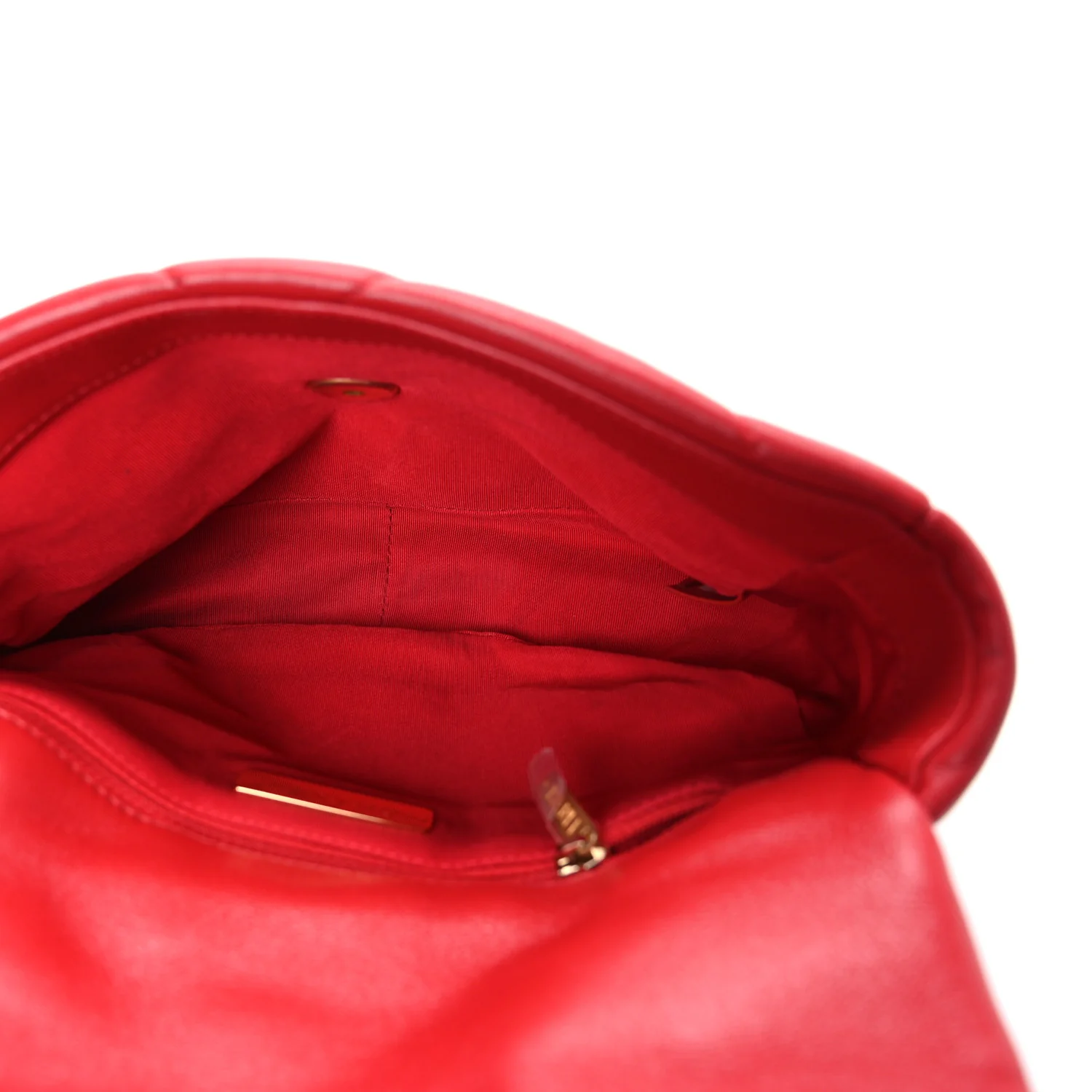 Lambskin Quilted Medium Chanel 19 Flap Red - Top Club