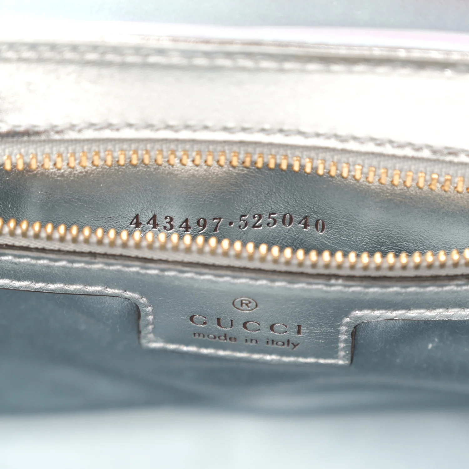 Iridescent Nappa Chevron Matelasse Small GG Marmont Shoulder Bag Iridescent Snow Light Blue - Top Club