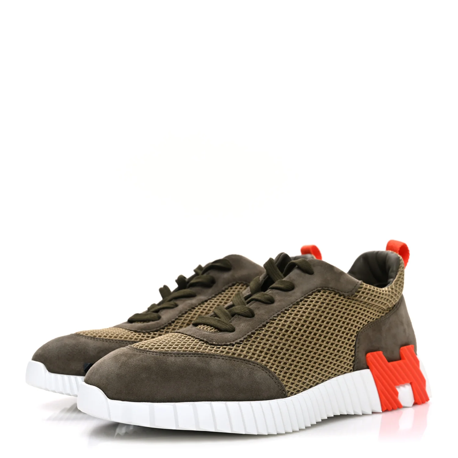 Air Mesh Suede Goatskin Mens Bouncing Sneakers 42 Vert Toundra - Top Club