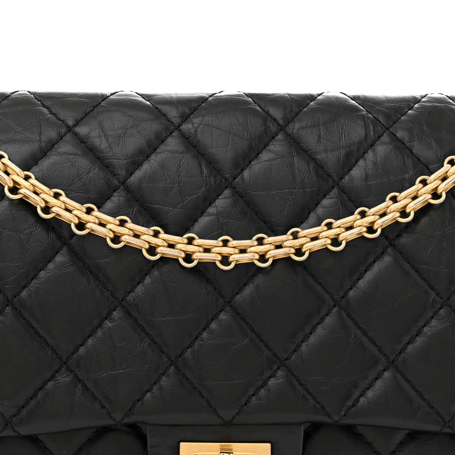 Aged Calfskin Quilted 2.55 Reissue 226 Flap Black - Top Club
