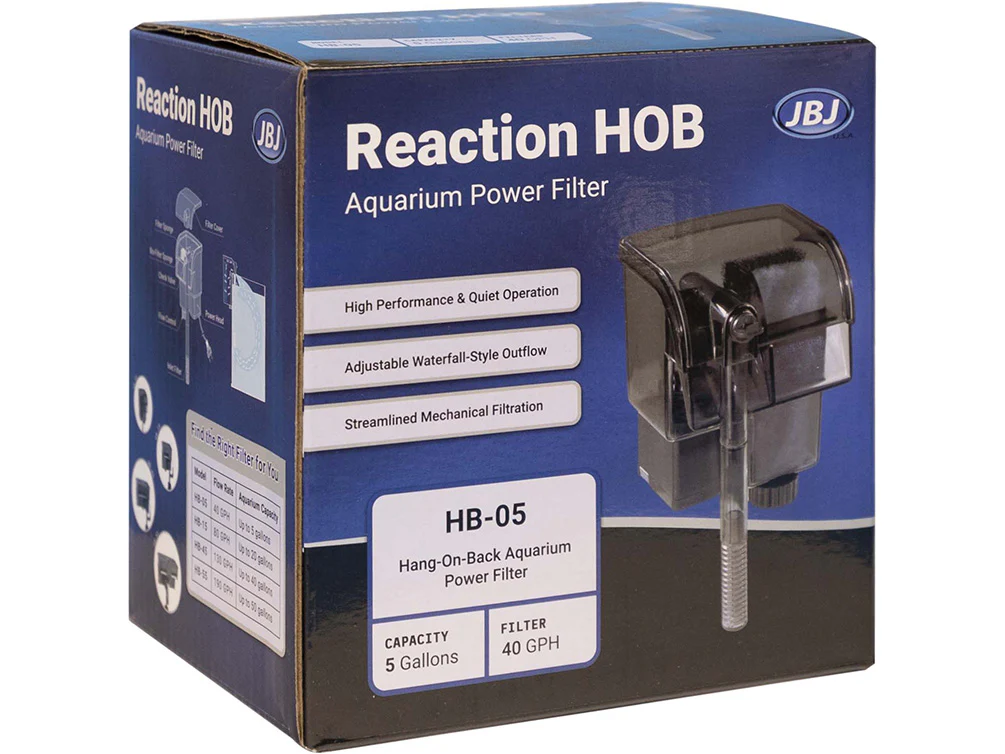 JBJ Aquarium – REACTION Hang-On-Back (HOB) Power Filters