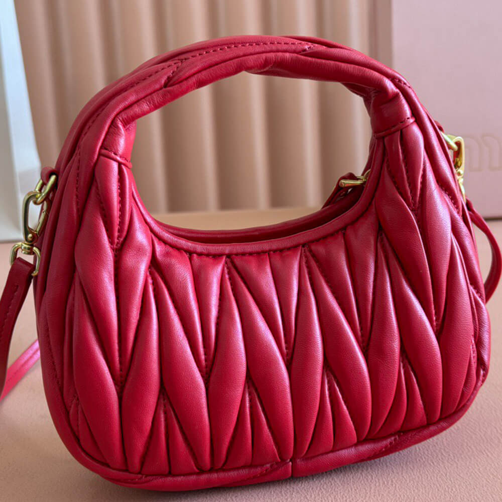 Mini Wander matelasse nappa leather hobo bag(high-end grade) - Top Club