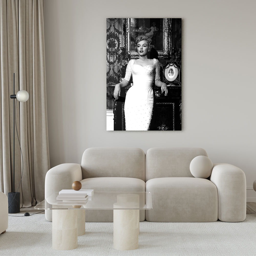 Walljar acrylglas schilderij - Marilyn Monroe Posing Acrylglas schilderij - 150 x 225 cm