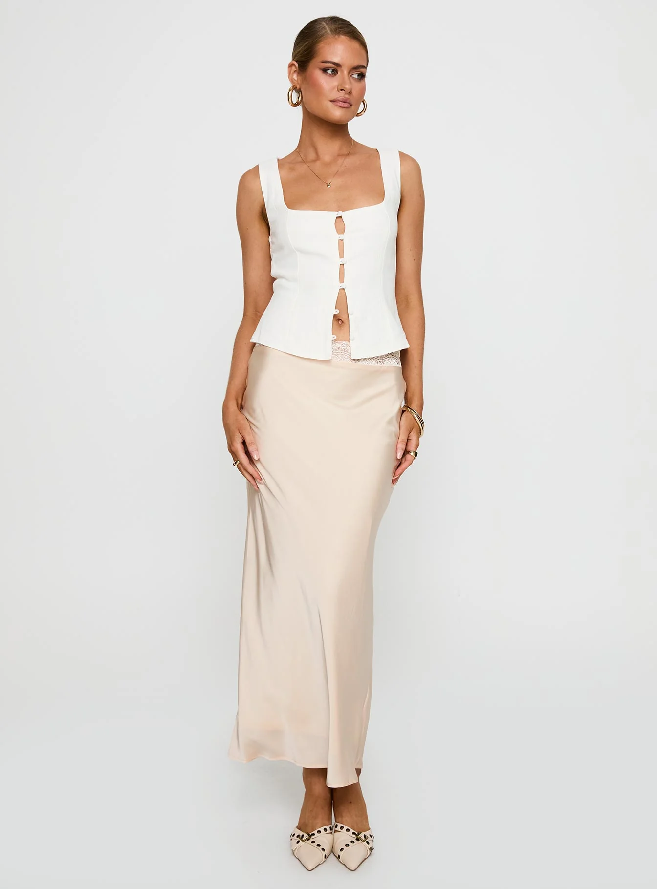 The Charmaine Maxi Skirt Cream