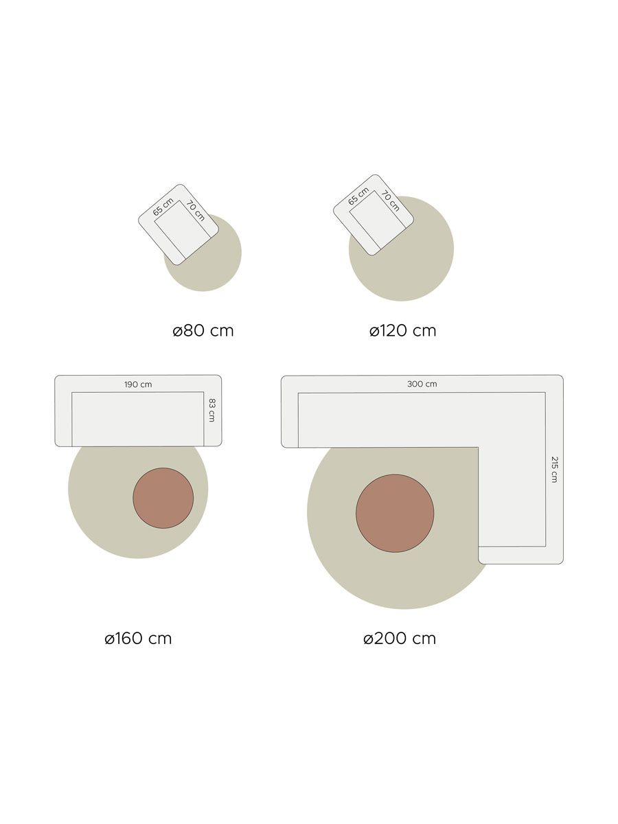 Rond vloerkleed Souk cream ø200