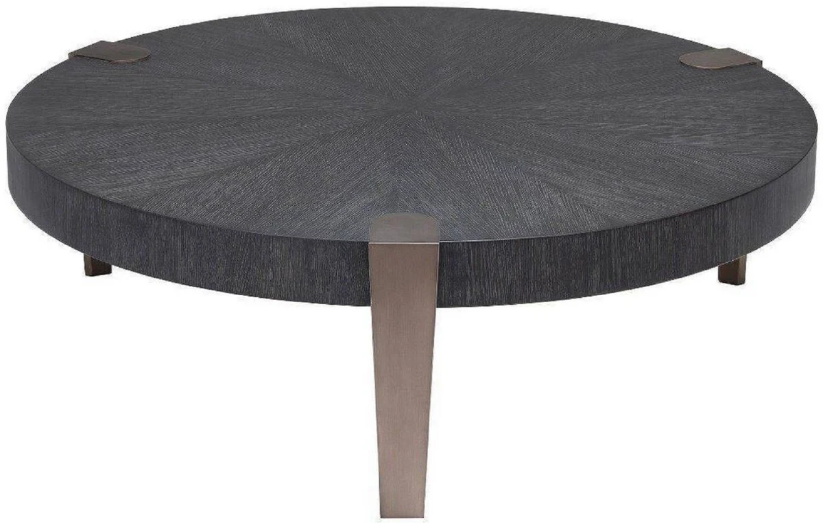 Luxury coffee table anthracite gray / bronze color Ø 121 x H. 38.5 cm - Round living room table - Living room furniture - Luxury quality