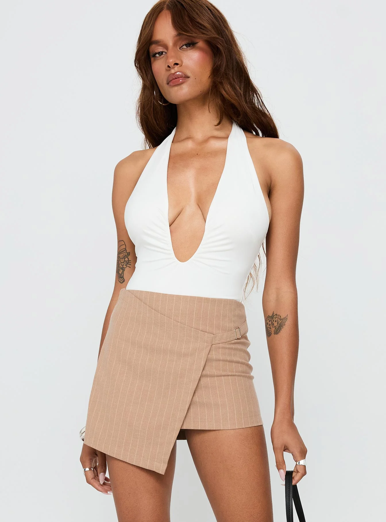 Strangers Mini Skirt Beige