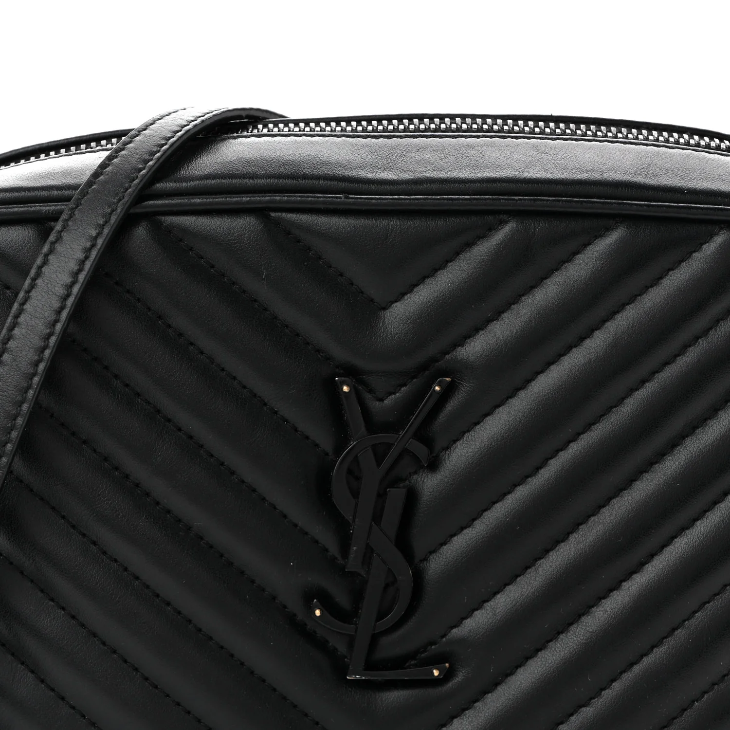 Calfskin Matelasse Monogram Monochrome Lou Camera Bag Black - Top Club