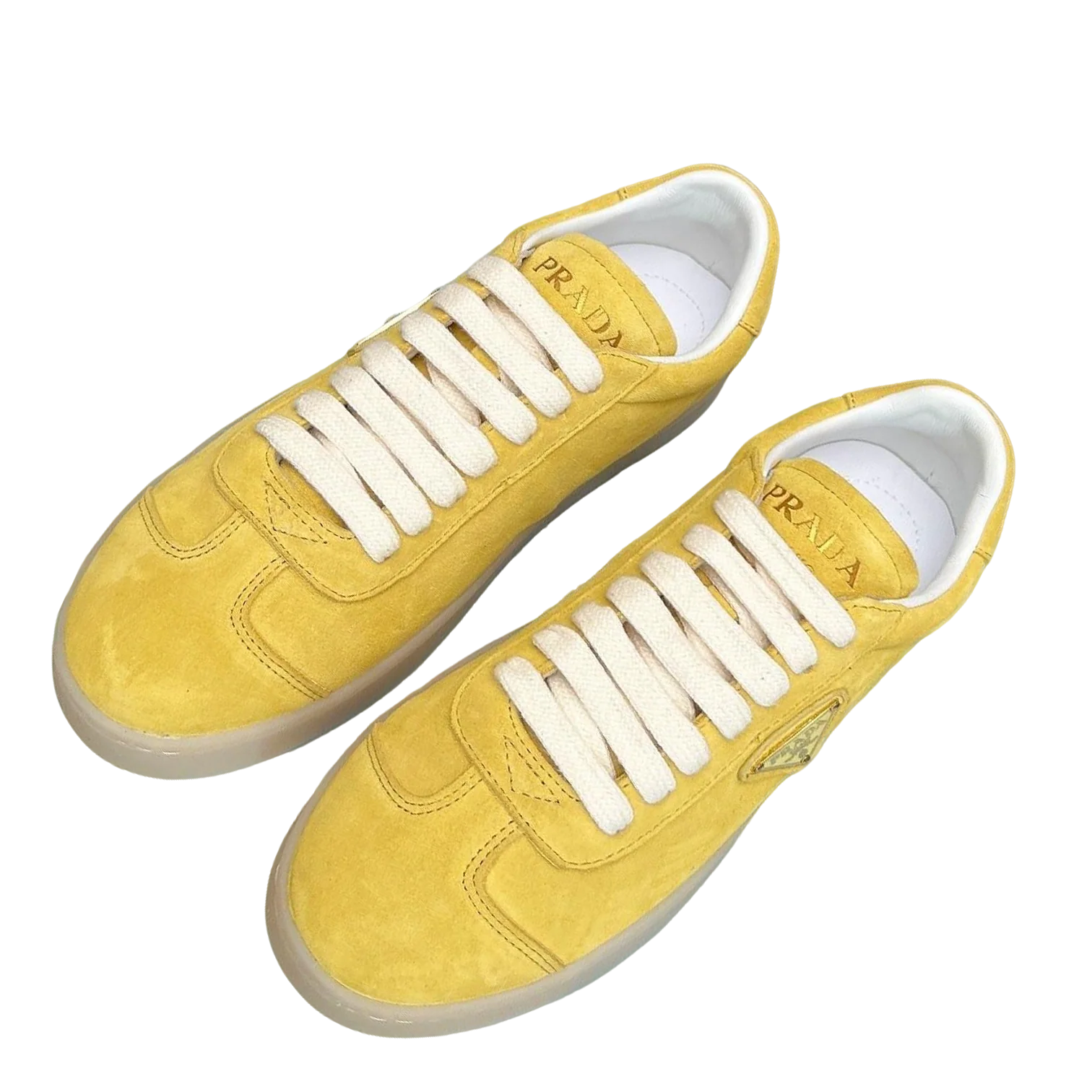 Prada Unisex Sneakers Triangle Logo Luxury Fashion Sneakers - Sneaker Replica Workshop