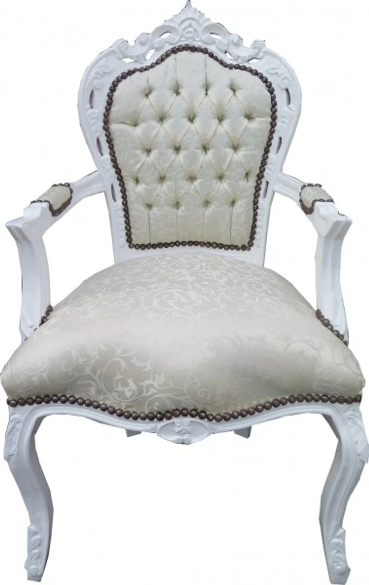 Baroque dining room set 4 chairs + 2 chairs with armrests - furniture antique style