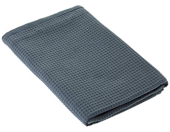 Keukendoek Pure wafel (set van 4) Donker grijs