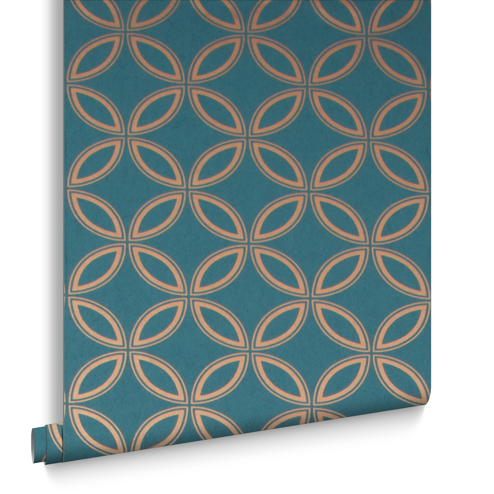 Graham & Brown  vliesbehang  Eternity Teal & Gold Graham & Brown  vliesbehang  Eternity Teal & Gold