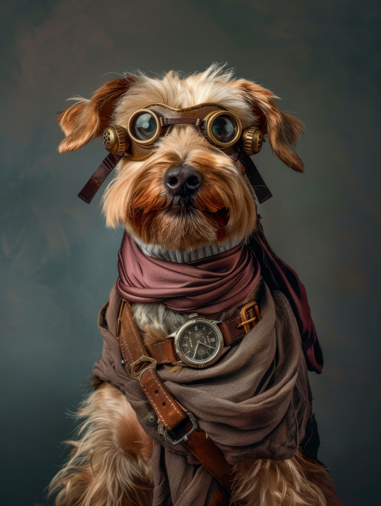 Canvas schilderij van een Norwich Terrier 100x200 cm