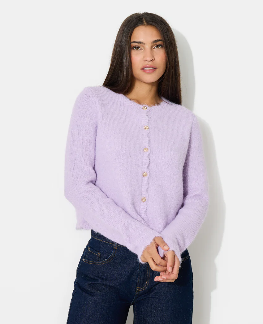 Pimkie Gilet col rond avec boutons bijoux