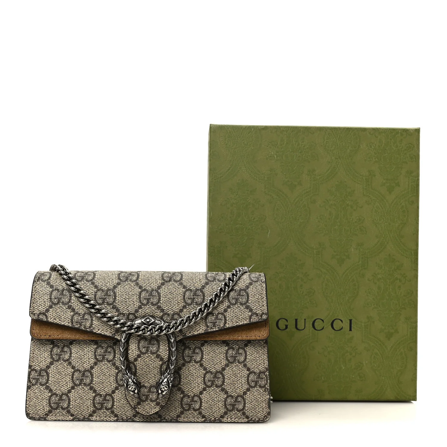 GG Supreme Monogram Super Mini Dionysus Shoulder Bag Taupe - Top Club