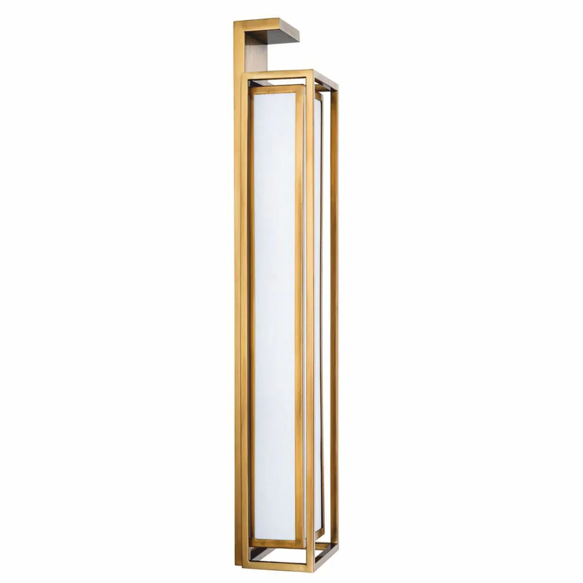 Luxury wall light antique brass / white H. 70 cm - Luxury Lights