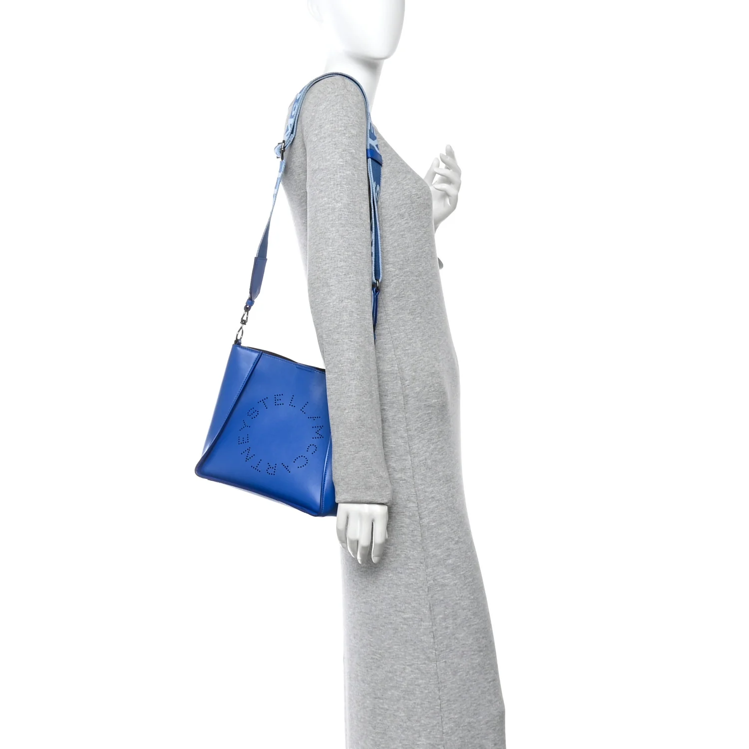 Eco Alter Nappa Perforated Logo Mini Crossbody Blue