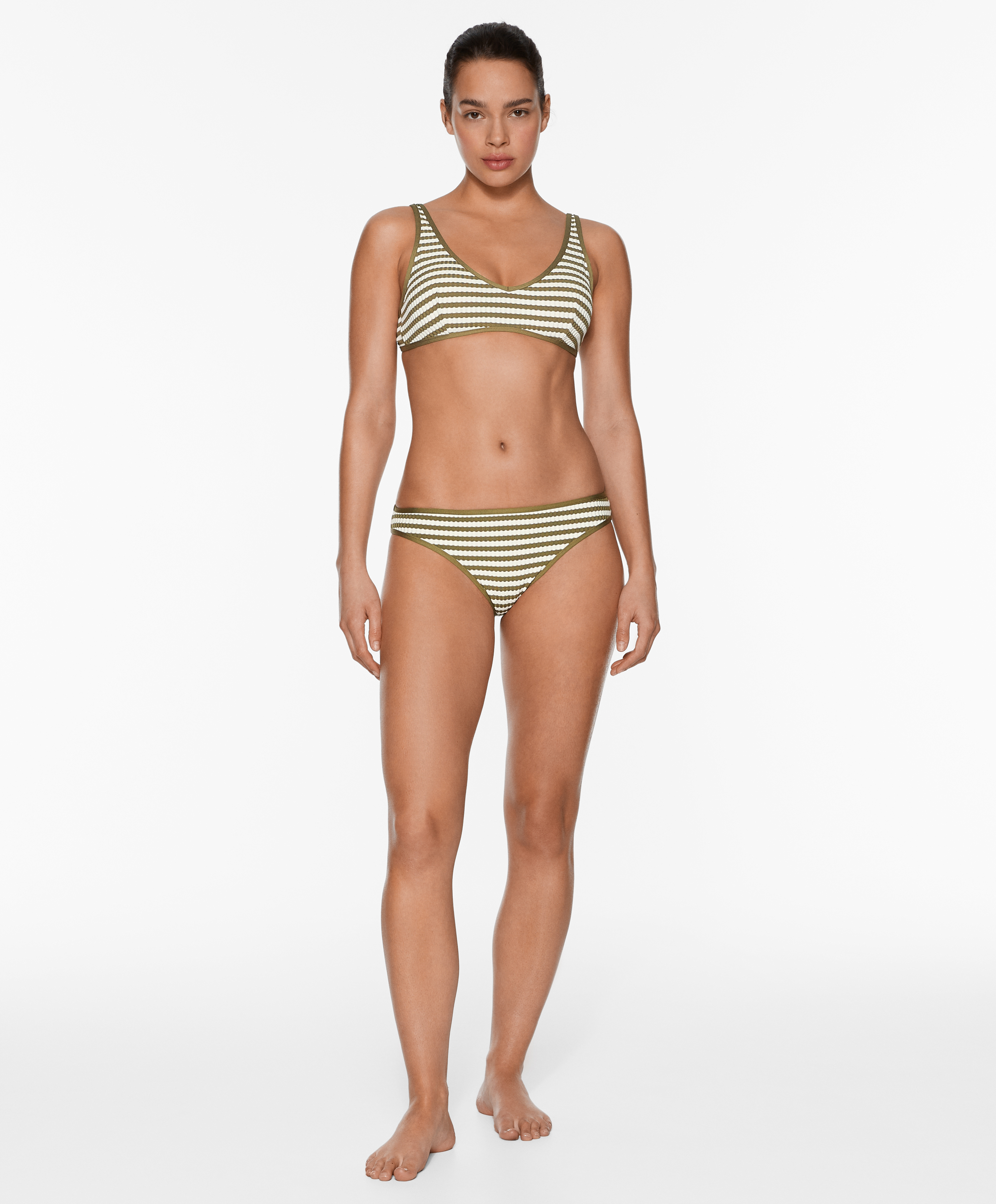 OYSHO Textured stripe classic bikini briefs