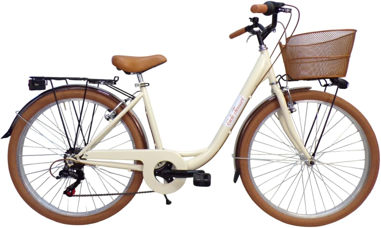 Cicli Tessari - bicicletta donna bici da passeggio city bike 26 cambio 6 velocita' telaio basso