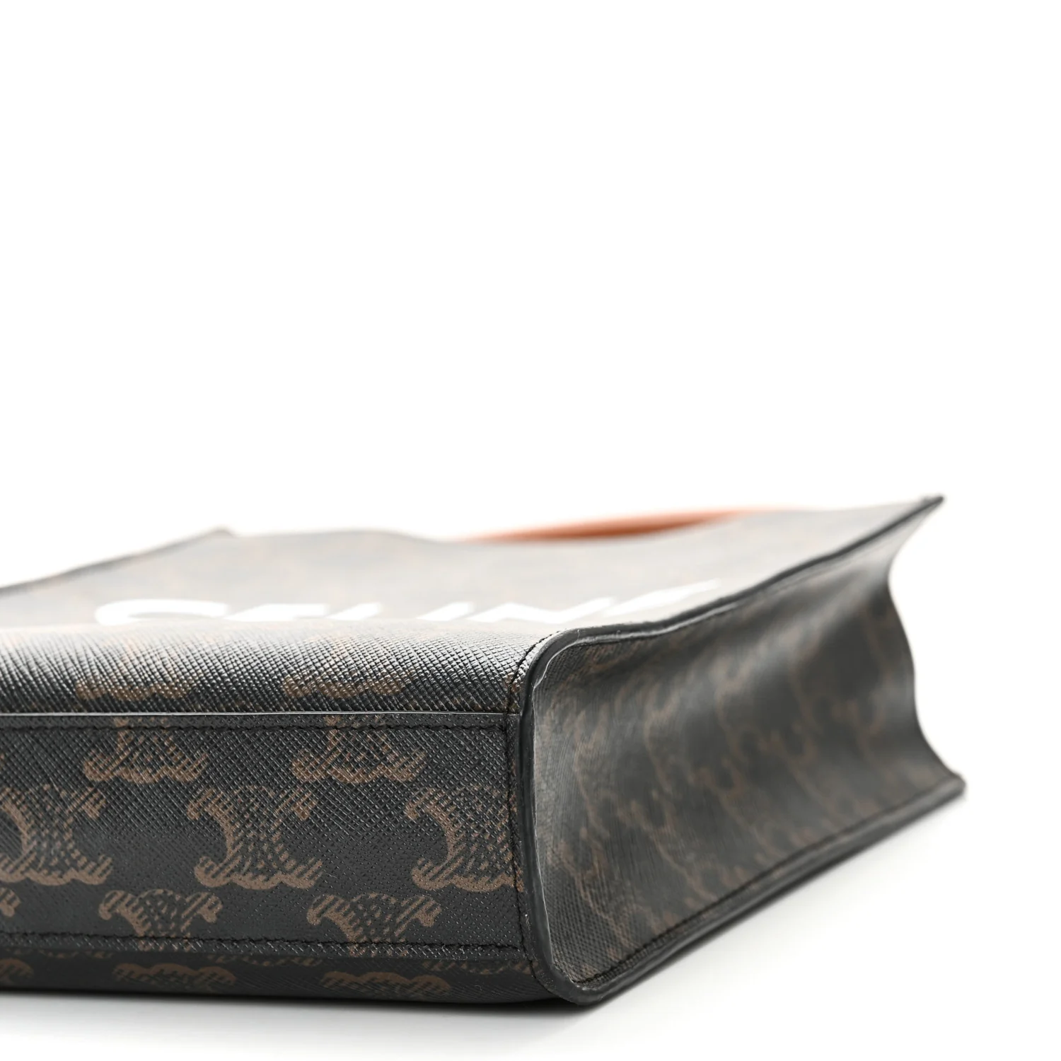 Triomphe Canvas Calfskin Mini Vertical Cabas Tan - Top Club