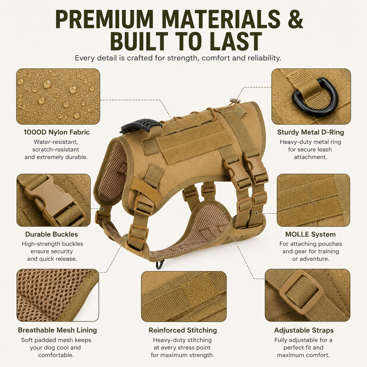 TIVANOVAS Tactical Dog Harness