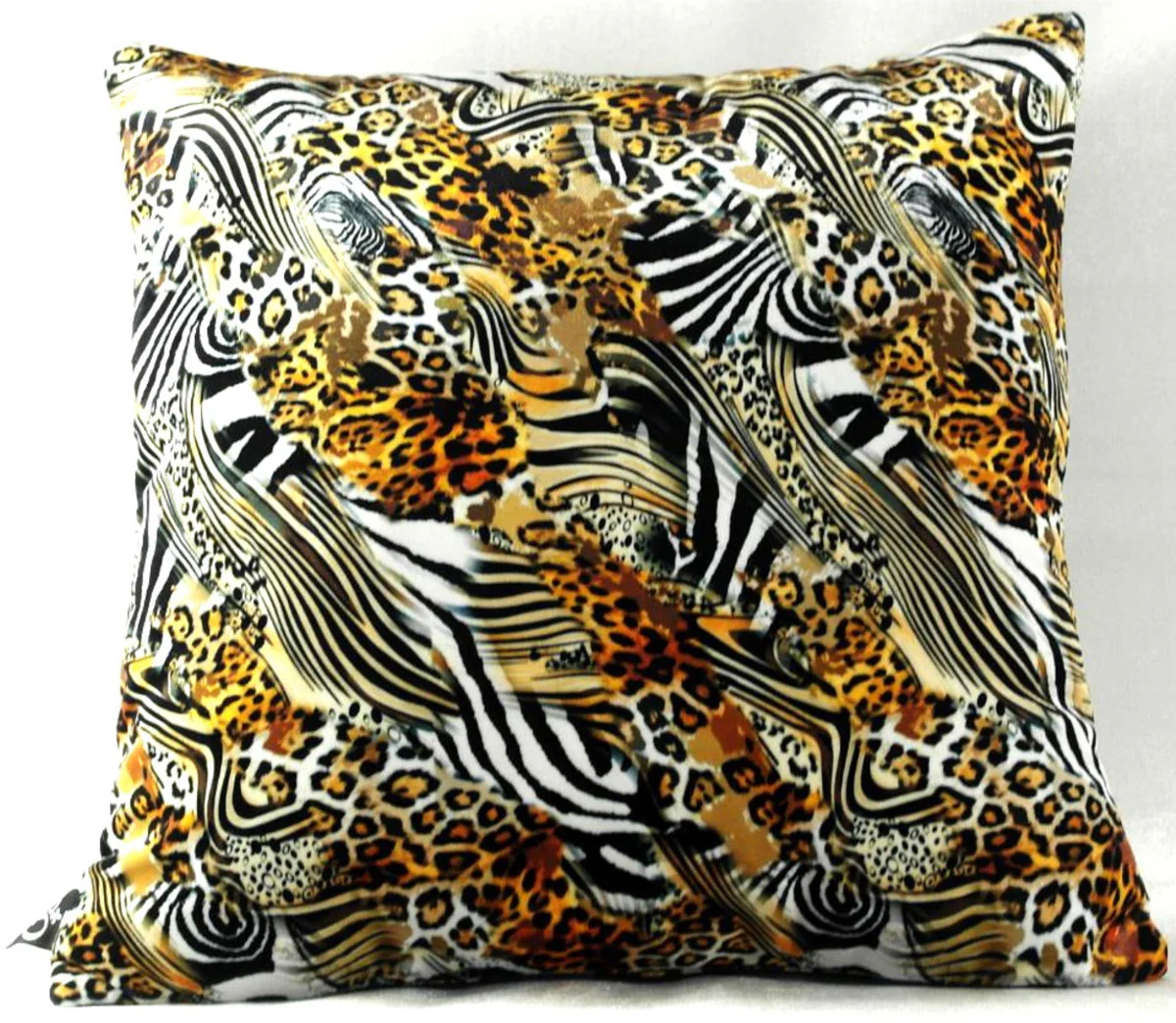 Luxury decorative cushion Nevada leopard / zebra 45 x 45 cm - finest velvet fabric - living room cushion