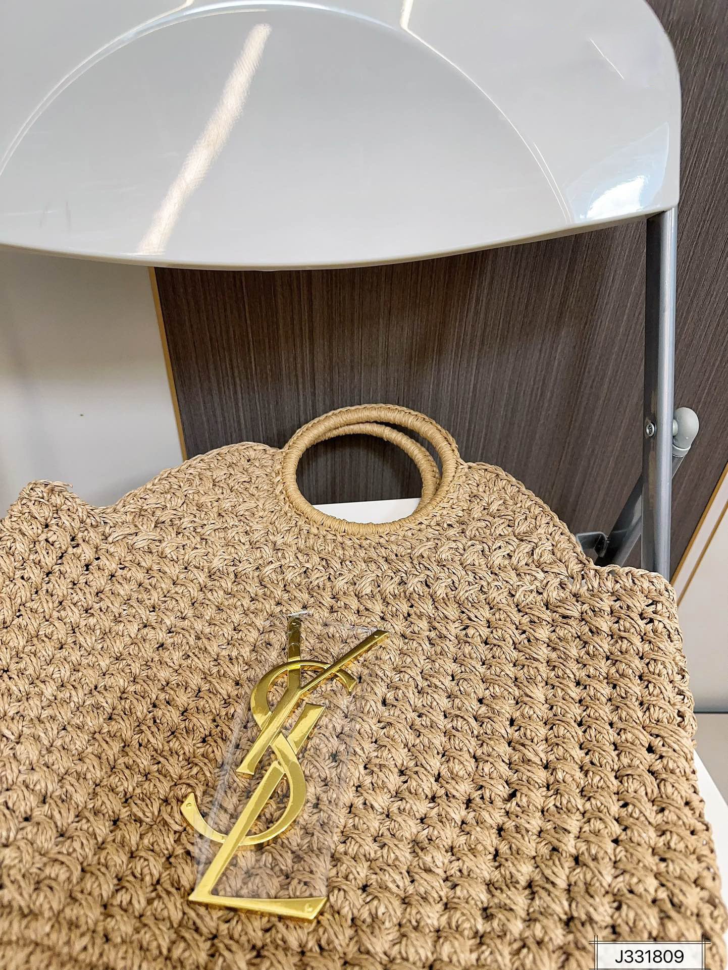 YSL SAINT LAURENT Summer Raffia Tote Bag 41x37cm - Top Club