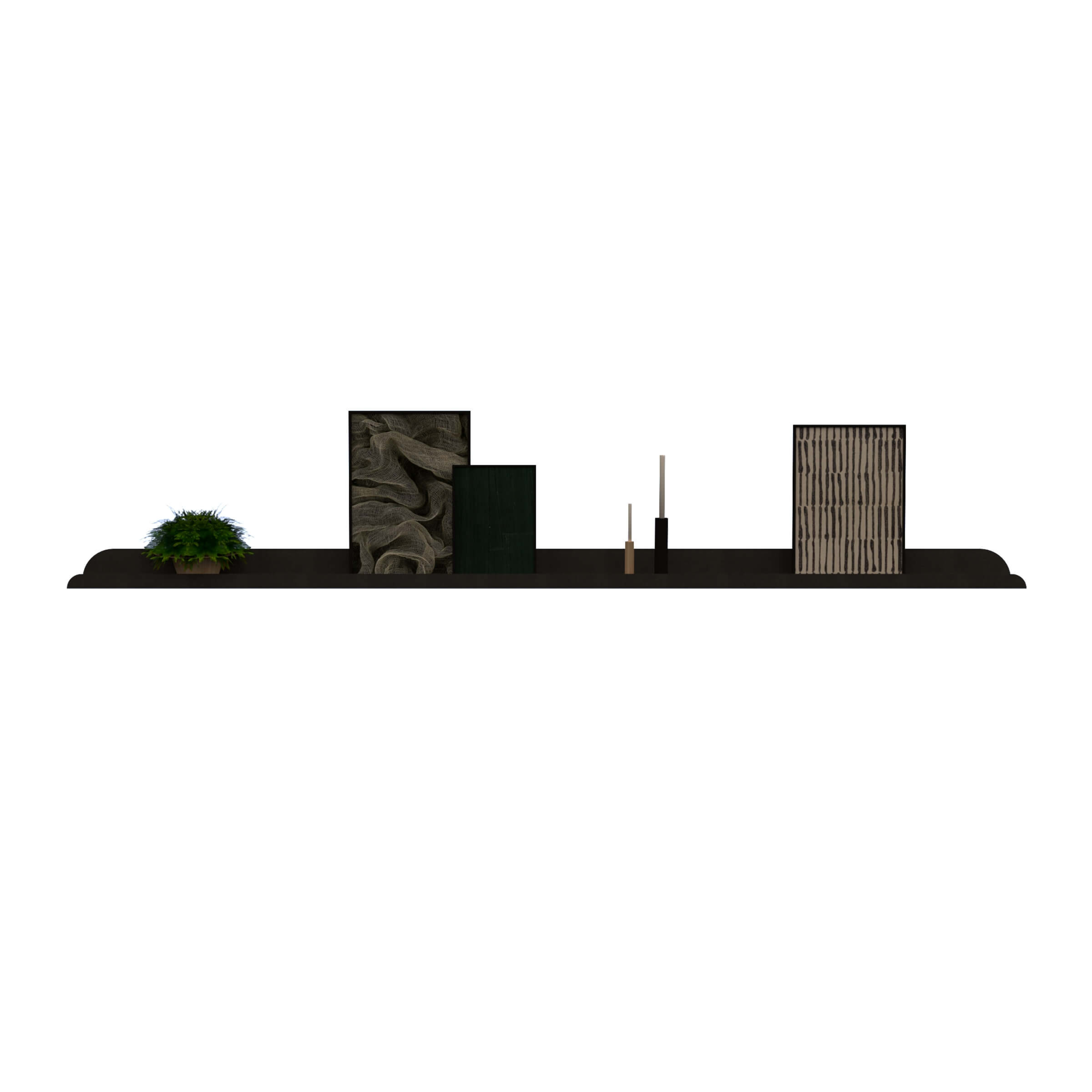 Wandplank Lima black 150 cm