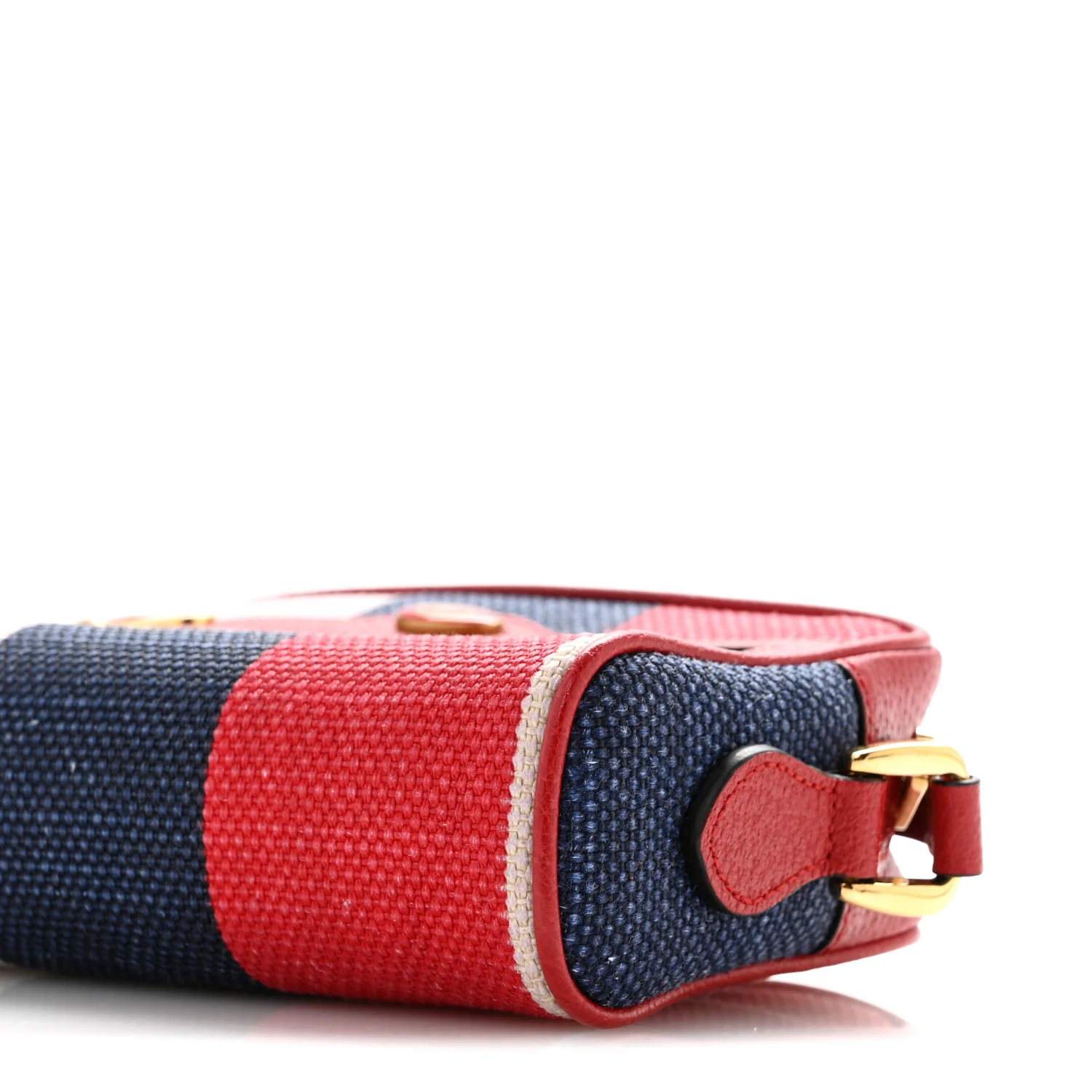 Canvas Sylvie Stripe Mini Ophidia Camera Bag Mystic White Hibiscus Red Maritime - Top Club