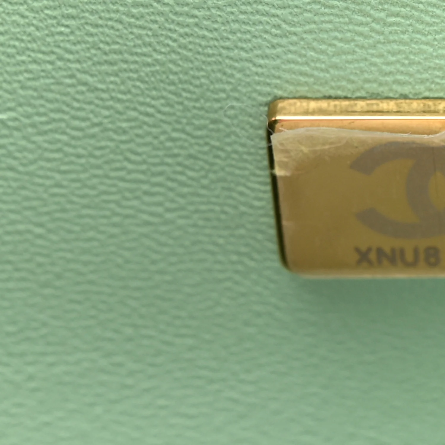 Caviar Quilted Small Double Flap Light Green - Top Club