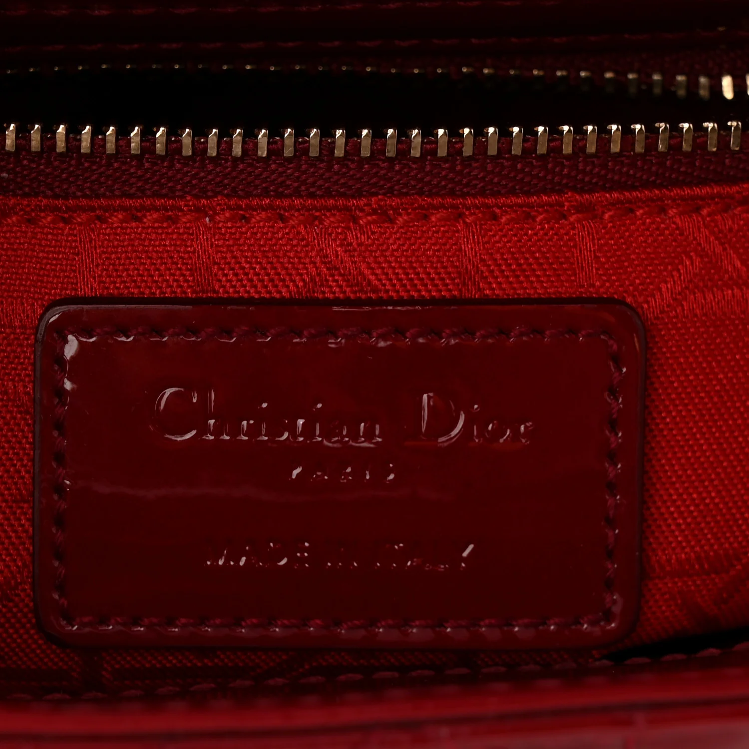 Patent Cannage Mini Lady Dior Red - Top Club