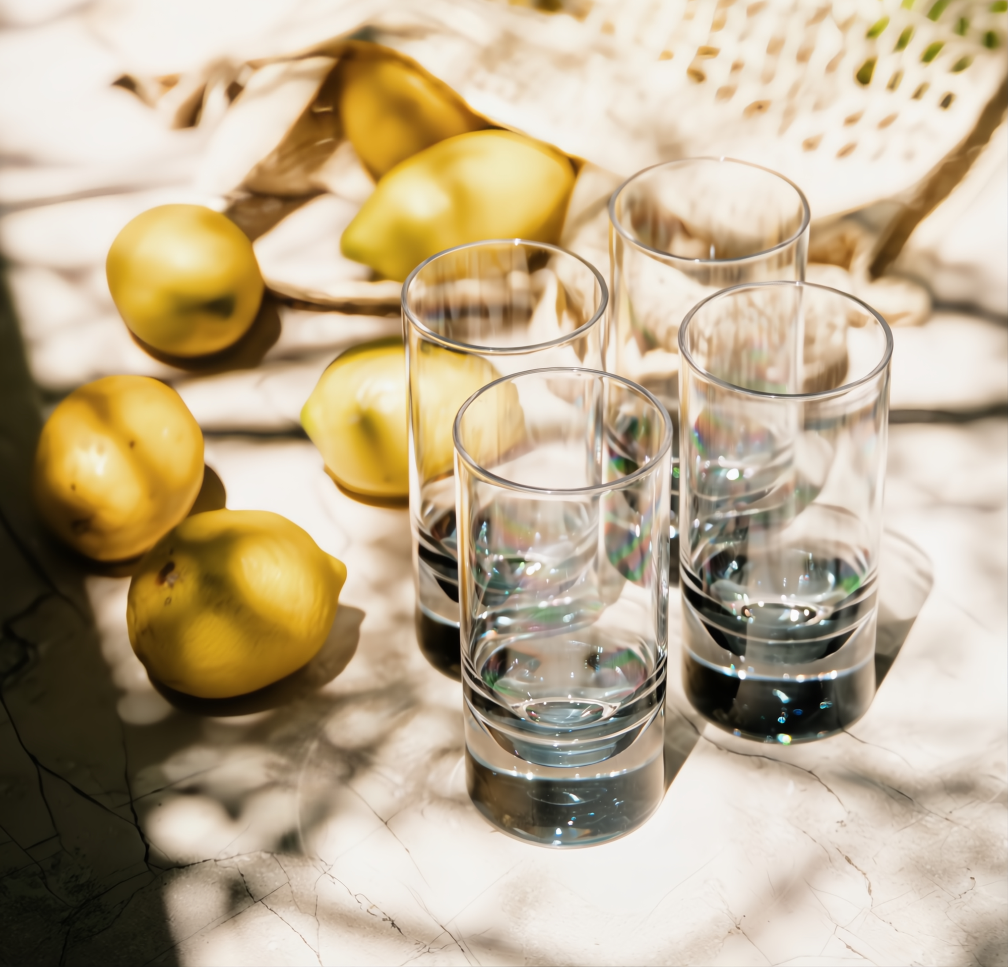 Acryl Longdrinkglas Smoke Slim Jim - set van 4