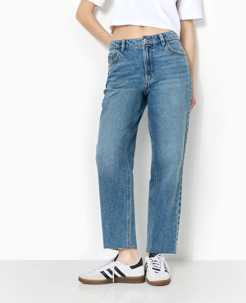 Pimkie Jean straight taille haute bas coupés