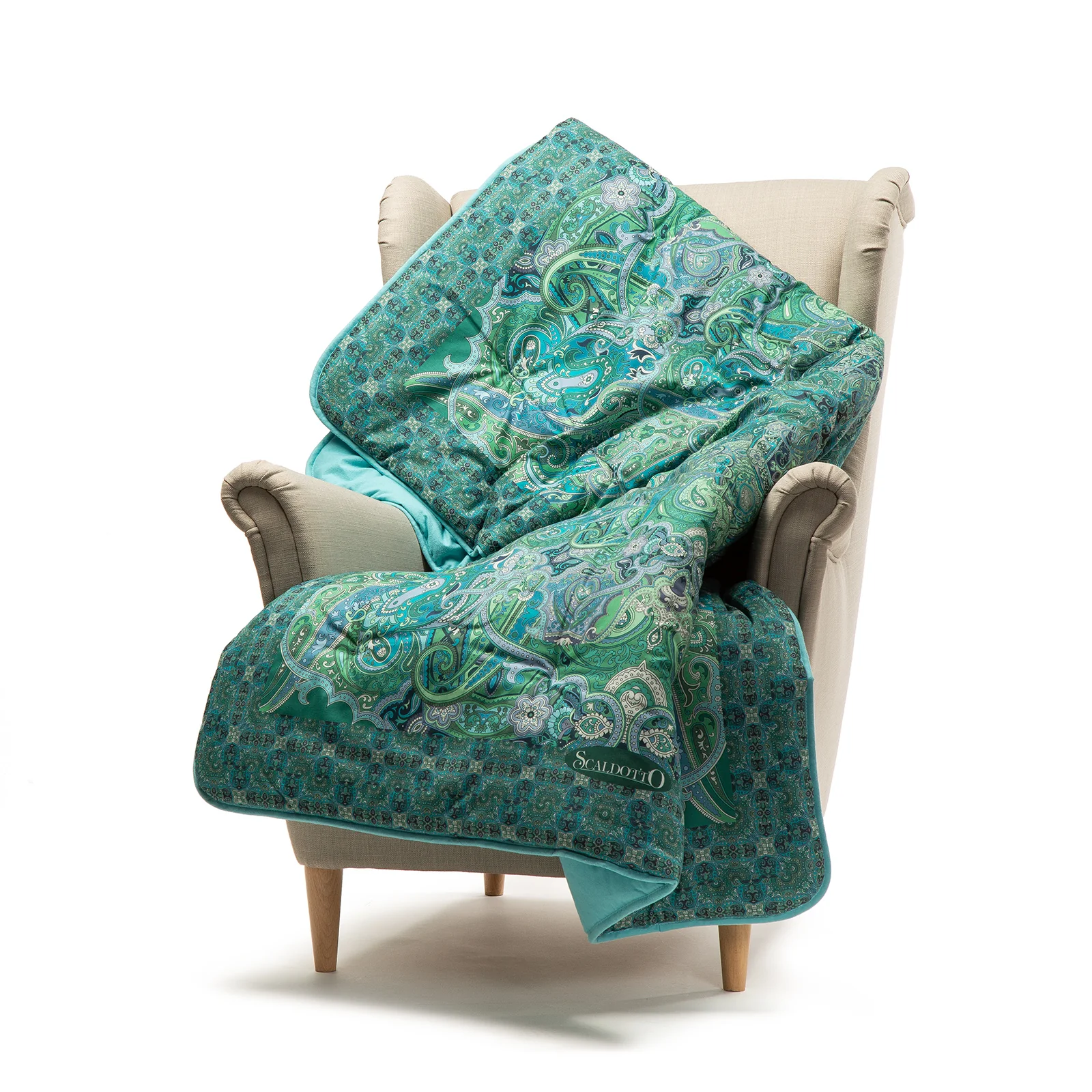 Plaid Scaldotto In Cotone Mandarin Cm. 130X170 Anice Caleffi