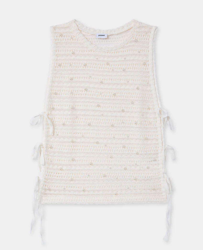 Pimkie Top en maille ajourée avec perles et nouettes