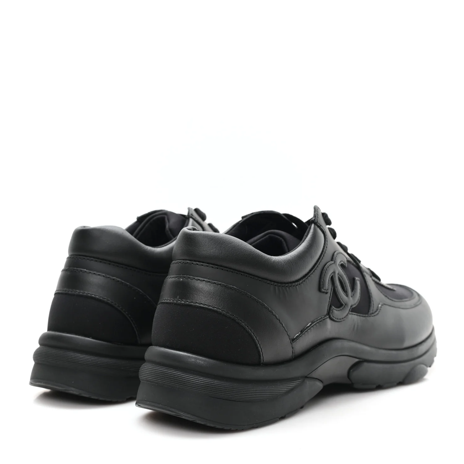 Calfskin Lambskin CC Uniform Sneakers 41 Black - Top Club