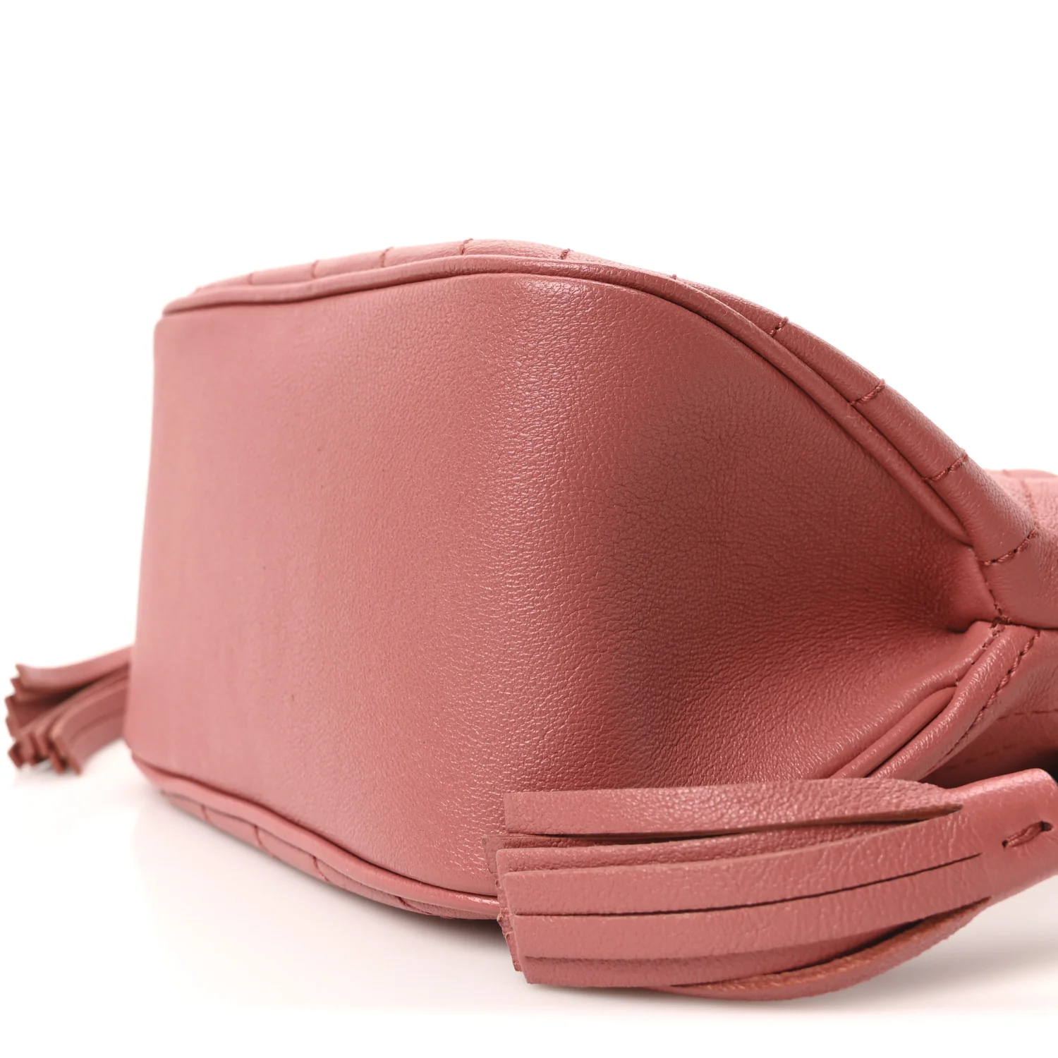 Sakai Be Green Calfskin Diagonal Stitched Mini Blondie Bucket Bag Pink - Top Club