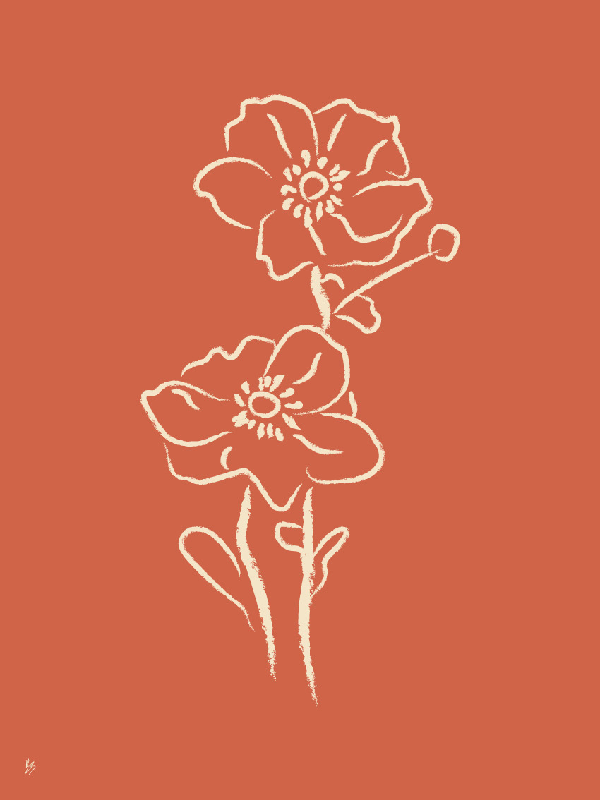 Poster Floral 40 x 50 cm