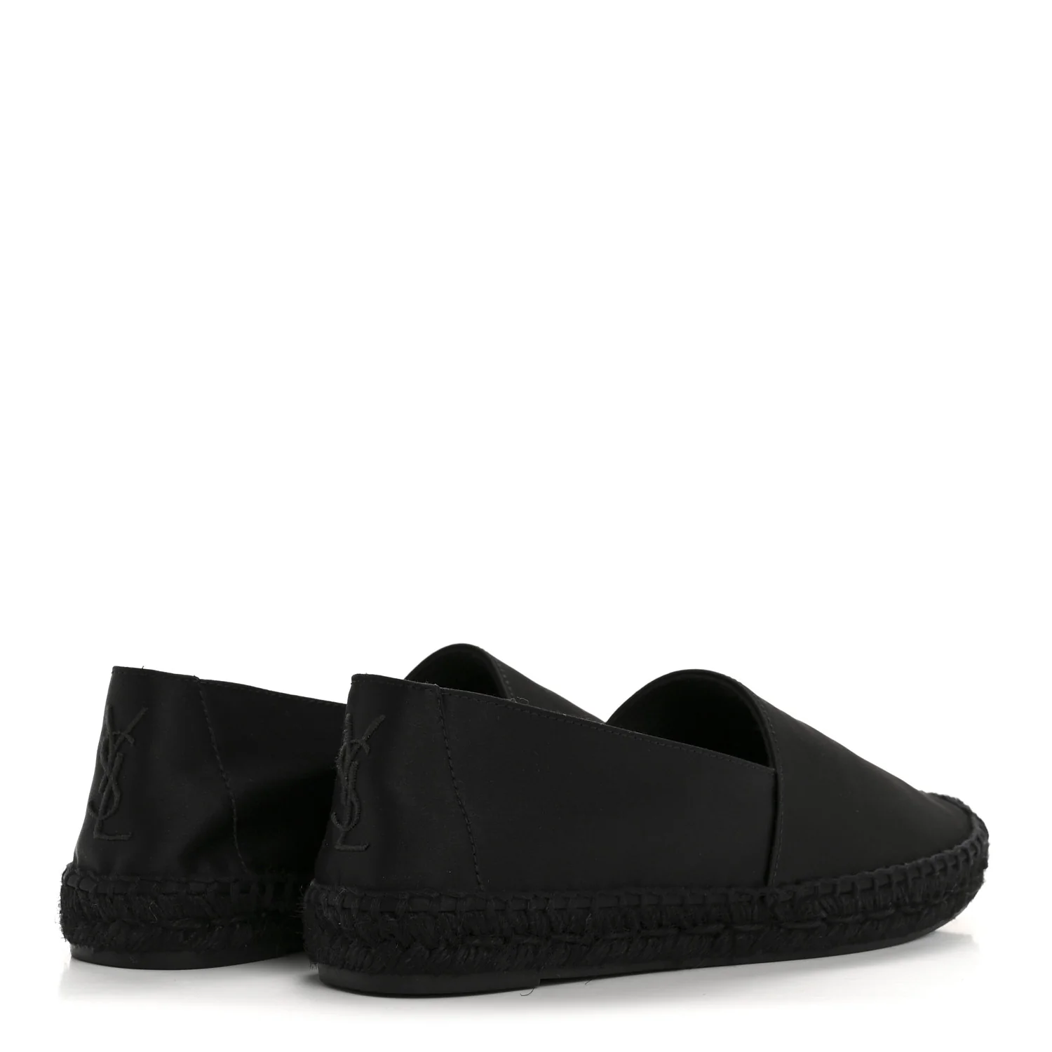 Crepe Satin Elba Espadrilles 38 Black - Top Club