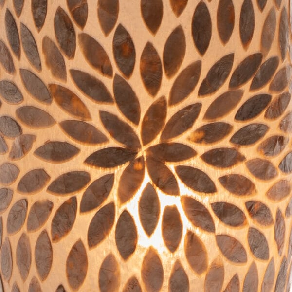 Vloerlamp flower gold capiz vaas 150 cm